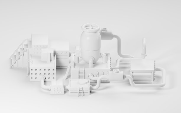 空舞台的工厂形状，舞台和装配线，3d渲染。图片下载