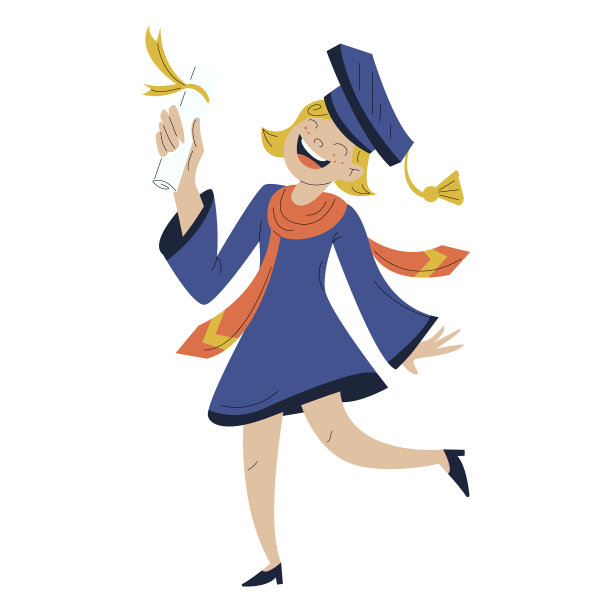 女生毕业手绘图片下载