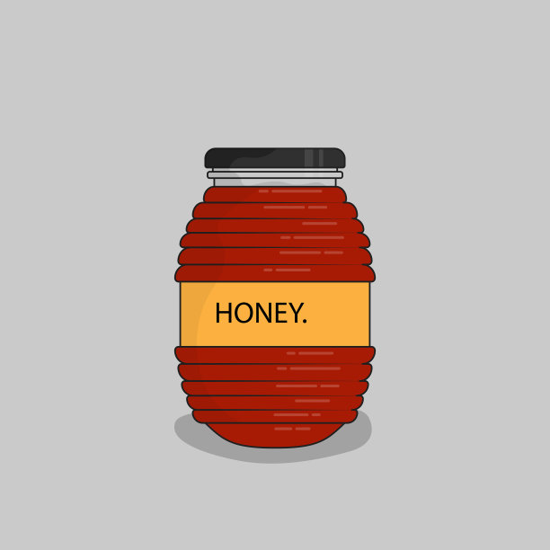 图案塑料瓶模板蜂蜜或果酱图片下载