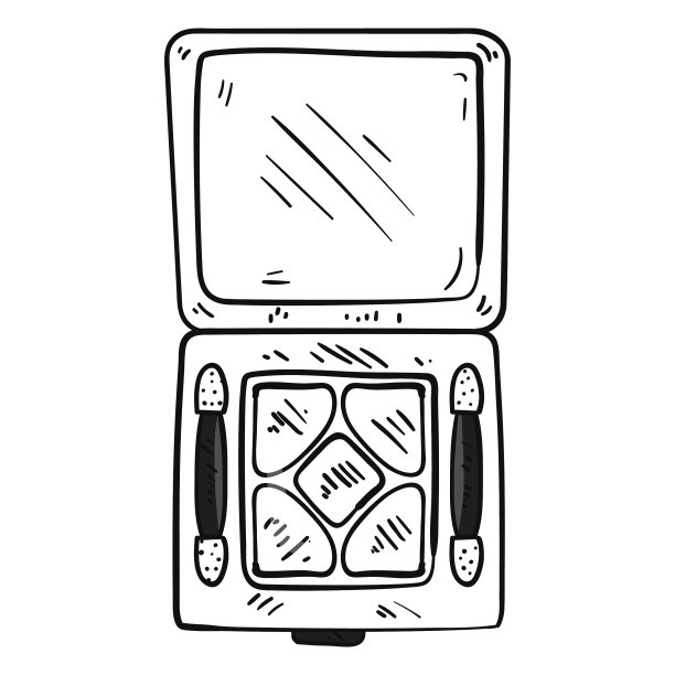 手绘化妆包镜面中风图片下载