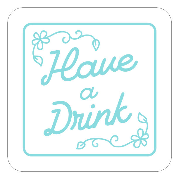 有没有喝蓝色方形杯垫设计图片下载