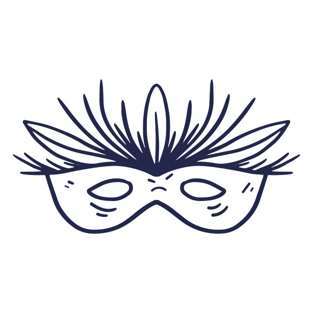 描简单狂欢面具图片下载