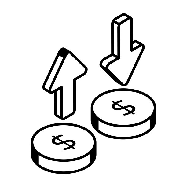 现金流线条设计图标图片下载
