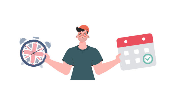 男老师说该学英语了。英语教学的概念。孤立。平坦的现代风格。向量。图片下载