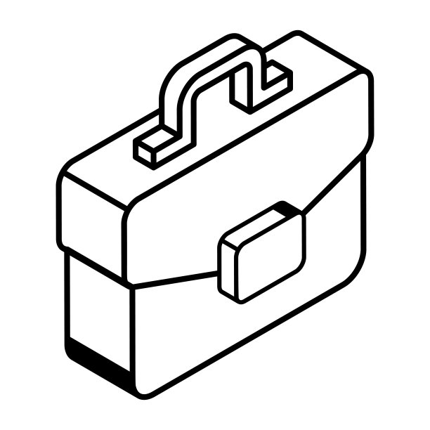 公文包的线性可编辑图标图片下载