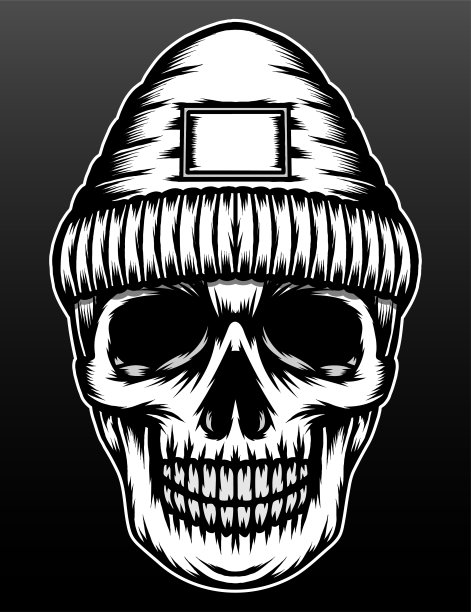 单色头骨说唱歌手图片下载