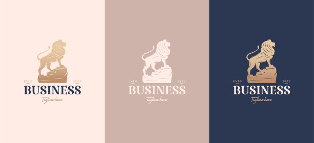 狮子的标志是站在岩石上图片下载