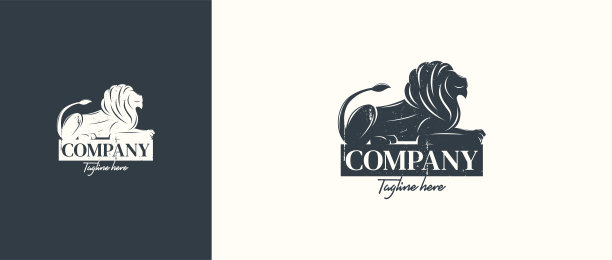 狮子标志用狮子放松的坐姿图片下载