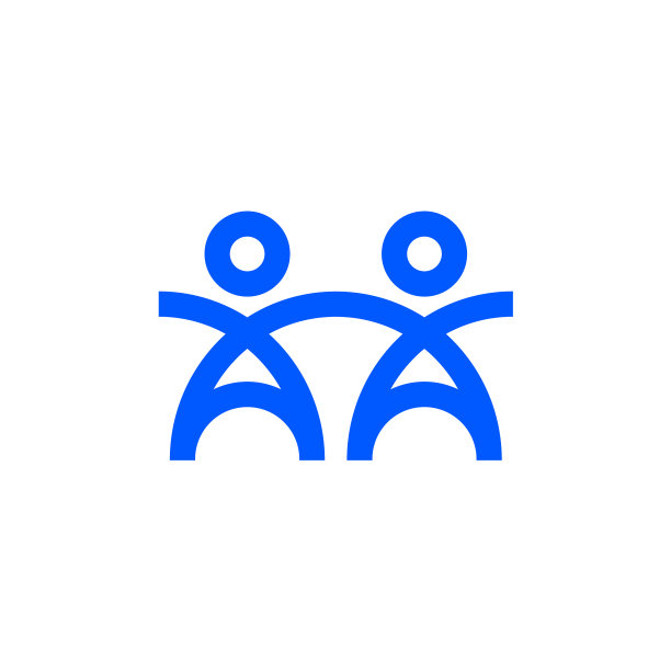 快乐的孩子连接线艺术标志图标图片下载