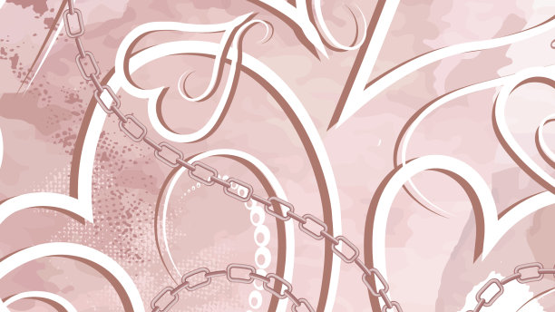 螺旋爱心涂鸦无缝图案图片下载