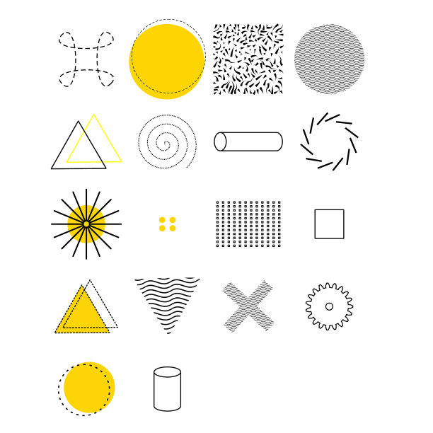 一组简单的几何形状图片下载