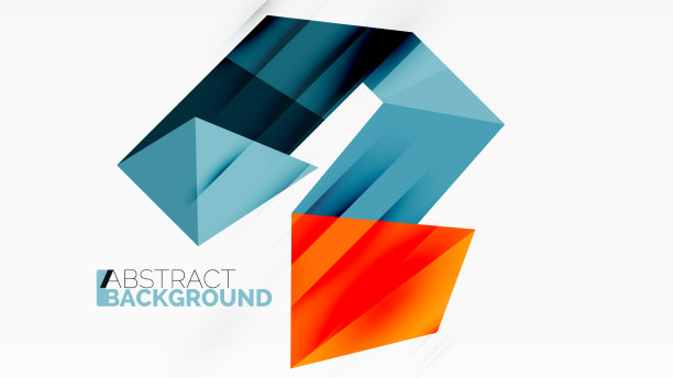 创意几何墙纸抽象丝带图片下载