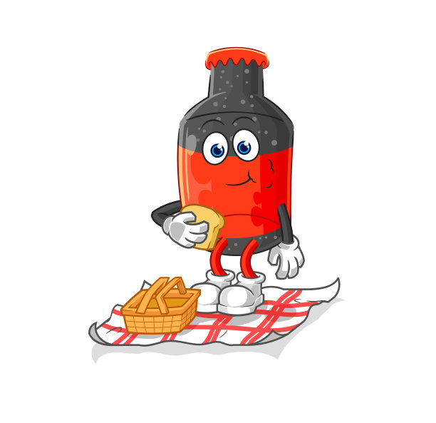 可乐上野餐卡通卡通吉祥物图片下载