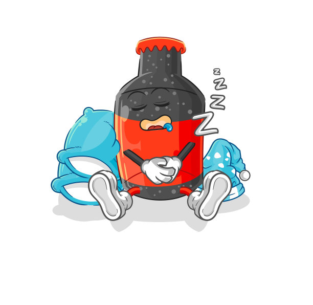 可乐睡懒觉卡通吉祥物图片下载