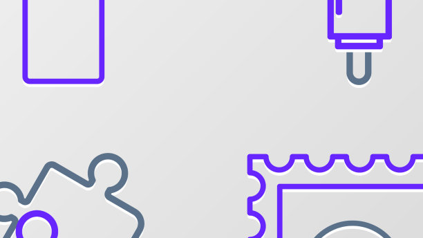 定线画风景拼图一块图片下载