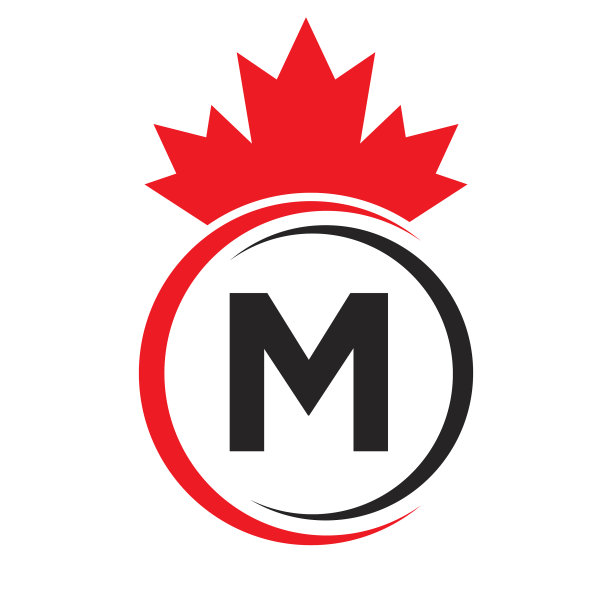 标志模板为枫叶字母符号。图片下载