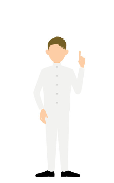 穿着白色校服的男孩，摆出一个勇敢的姿势图片下载