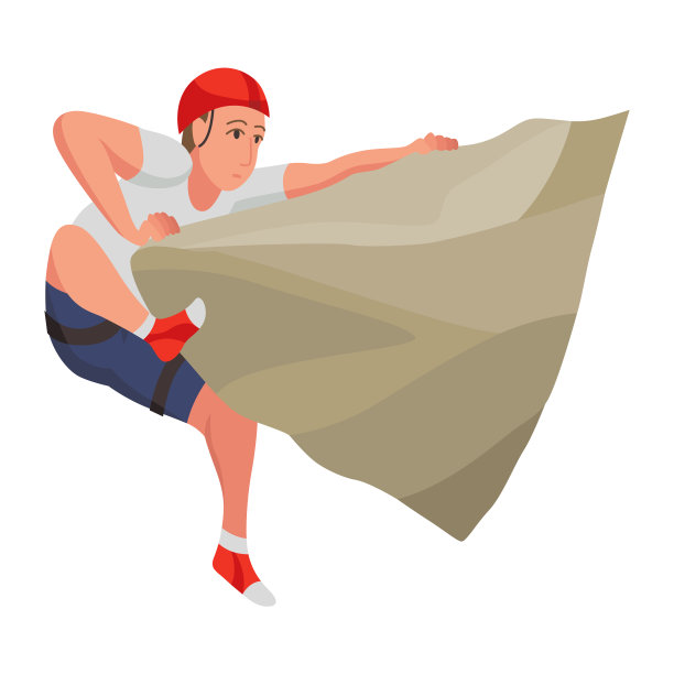 爬山的人。带着装备的登山者在岩石山上。极端的户外运动。人悬在岩石上图片下载