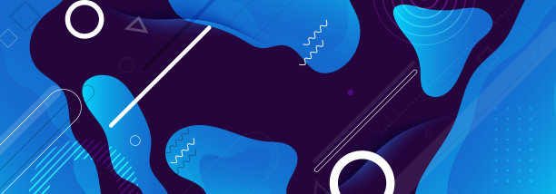 抽象蓝色梯度流体波背景几何形状。现代的背景。可以用于登陆页，书籍封面，小册子，传单，杂志，任何品牌，横幅，标题，演示文稿，和墙纸背景图片下载