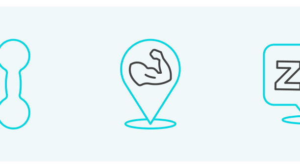 设置线昏昏欲睡哑铃和健美肌肉图片下载