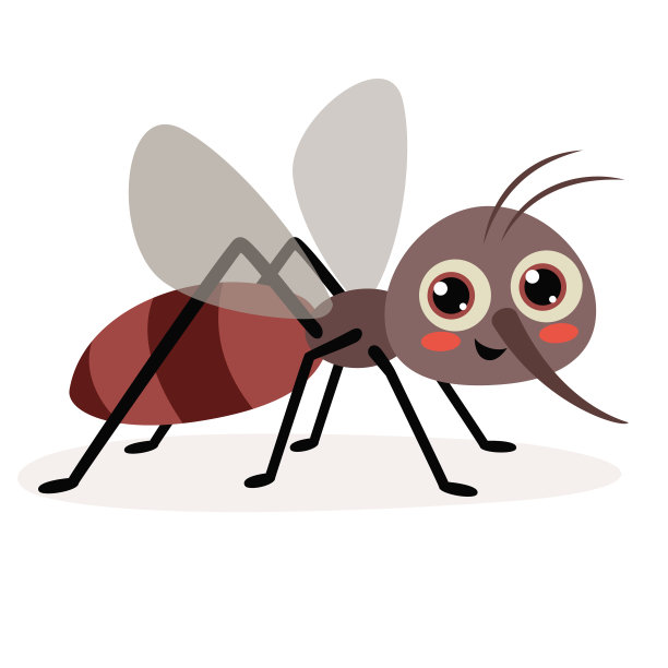 一只蚊子的卡通插图图片下载