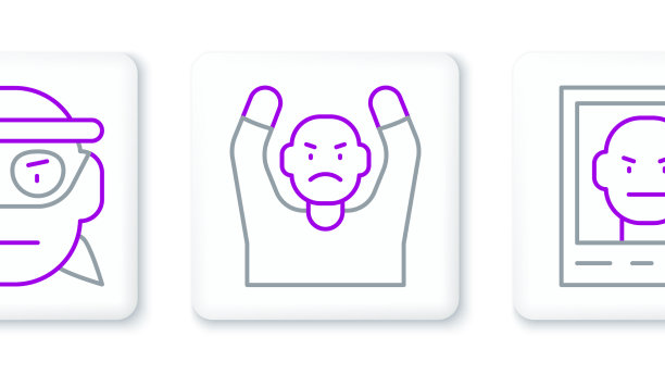 Set line要通缉海报土匪和小偷图片下载