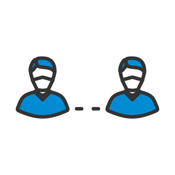 社会距离图标图片下载