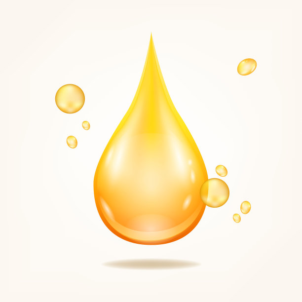 有机油滴黄色液滴。鱼油维生素滴。图片下载