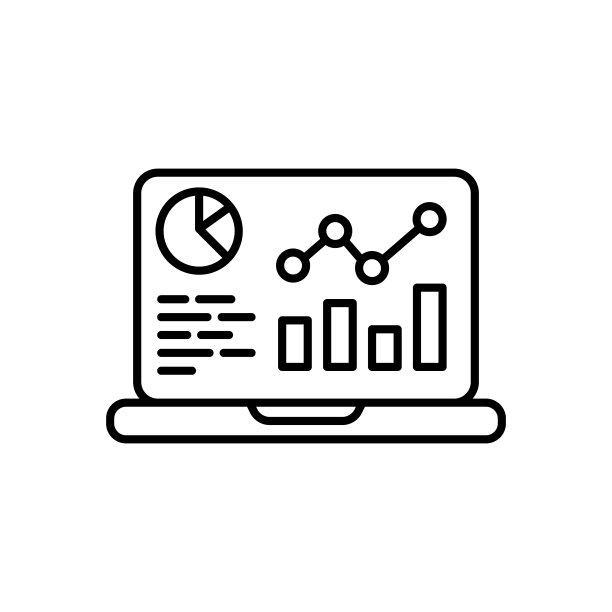 矢量监控和报告图标。标识图片下载