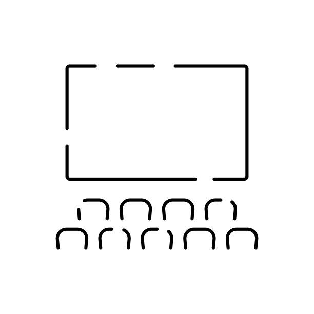 简单的电影相关矢量线图标。包含这样的图标电影院，电视，爆米花，视频剪辑和更多。娱乐和电影。电影院，电影屏幕和座位图片下载