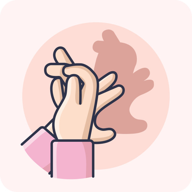 手影艺术品具有兔子的轮廓图片下载