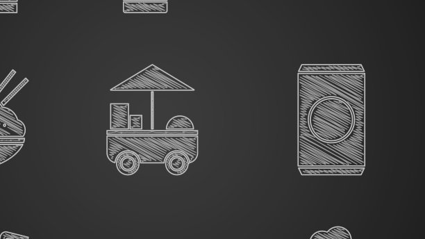 把快速街头快餐车的玉米片放在盘子里图片下载