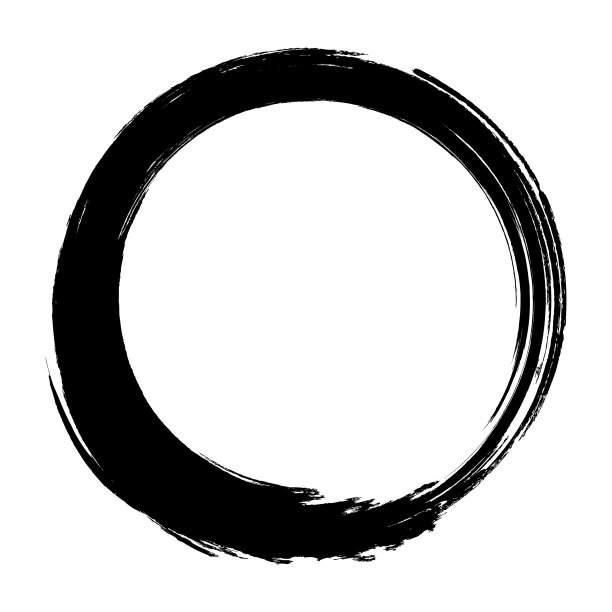 在白色背景上画一个圆圈。图片下载