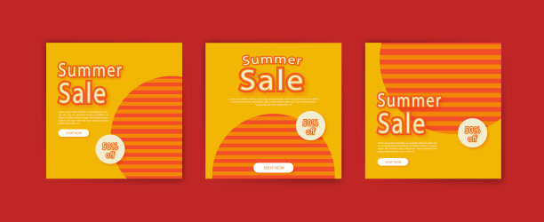 夏季销售社交媒体发帖模板图片下载