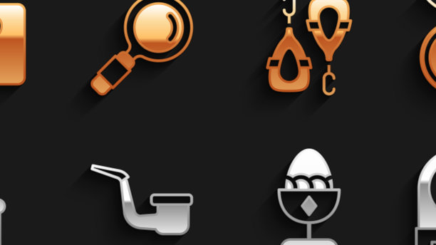 设置放大镜古董钟挂坠图片下载