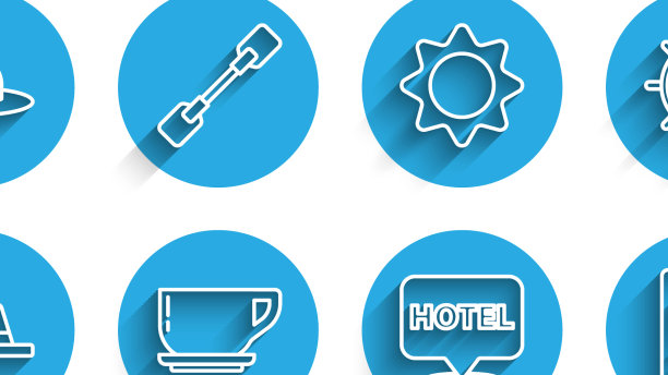 设置线男子帽子与丝带咖啡杯钱包图片下载