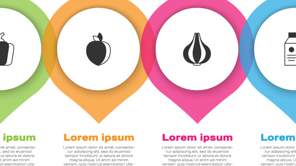 设置甜椒，李子，水果，大蒜和报纸图片下载