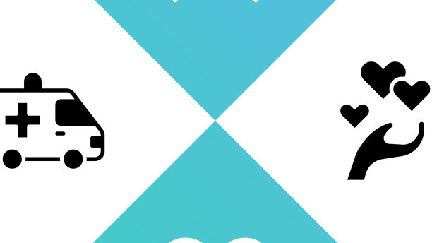 用十字架把救护车的车叶放在心上图片下载