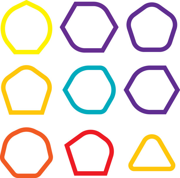 圆角多边形形状元素图片下载