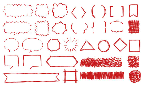 矢量框架插图手绘风格。图片下载