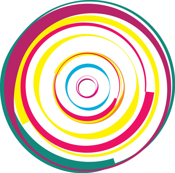 圆形径向母题抽象曼荼罗图标图片下载