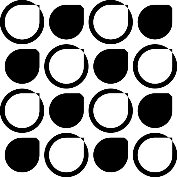 交替黑白圆圈图案图片下载