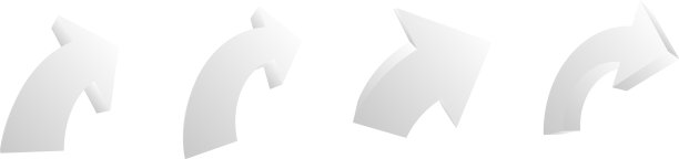 圆形箭头指针形状元素图片下载