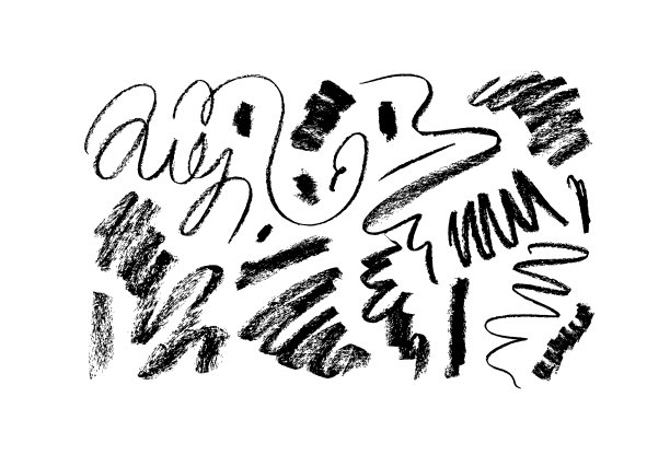 木炭涂鸦细线。图片下载