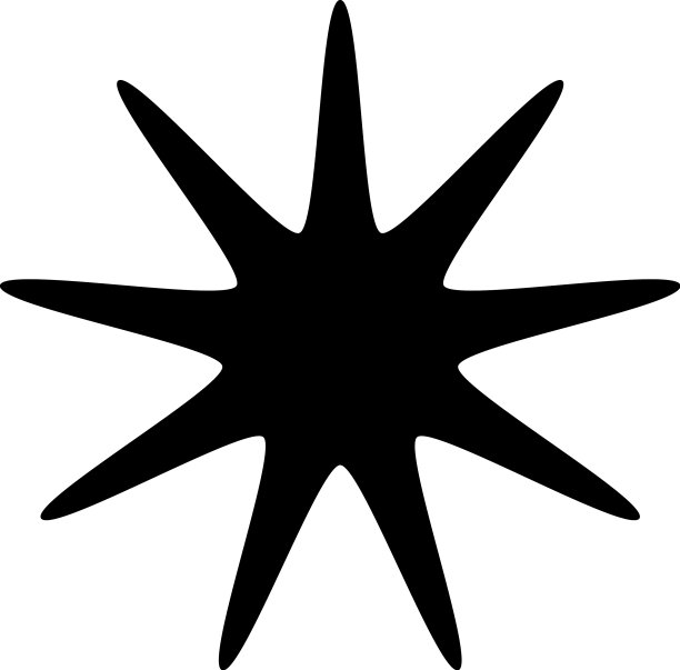 放射状星形元图片下载