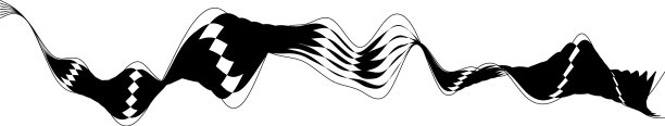 波浪起伏的线条元素图片下载