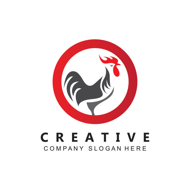 炸鸡标志设计农场动物制成图片下载