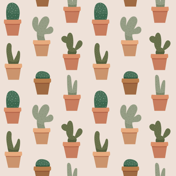 简单的多肉无缝图案图片下载