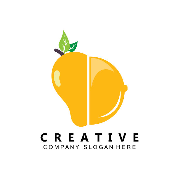 芒果标志新鲜水果生长在花园里的橙子图片下载