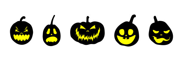 万圣节南瓜与可怕的发光图片下载